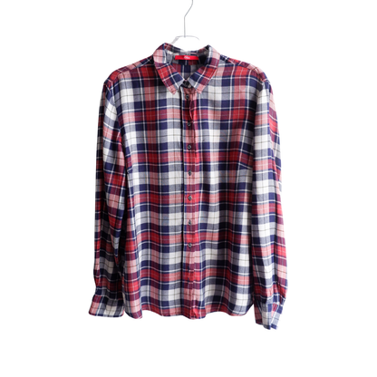 Blauw-rood geruit hemd