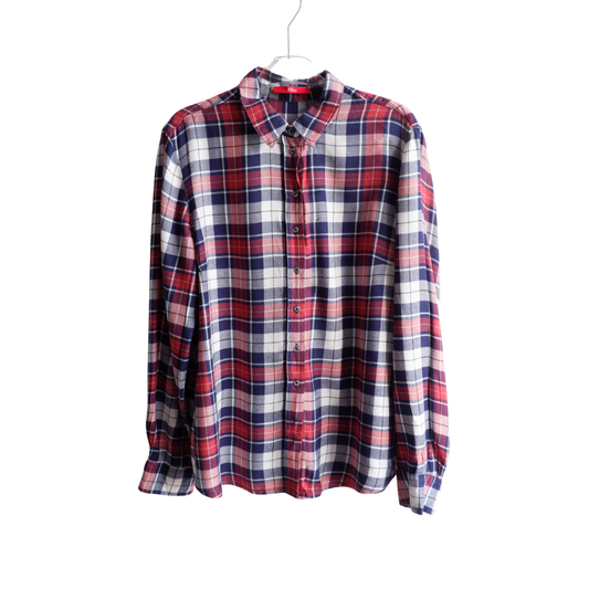 Blauw-rood geruit hemd