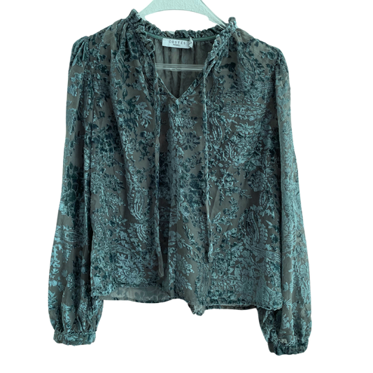 Doorschijnende bloemen blouse