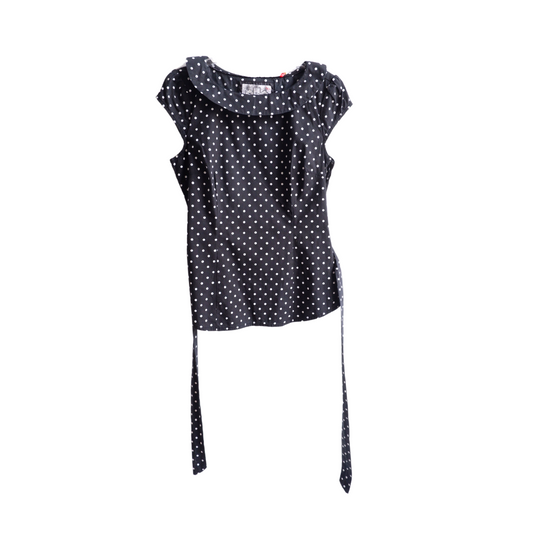 Zwarte shirt met bolletjes