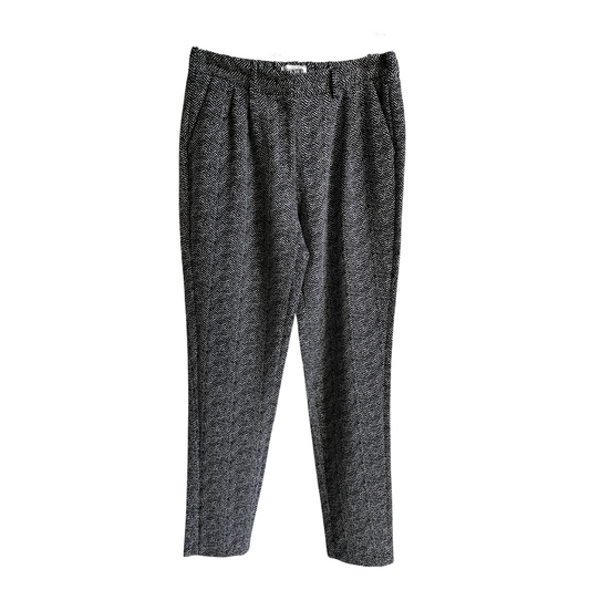 Zwartwitte broek met patroon Essentiel