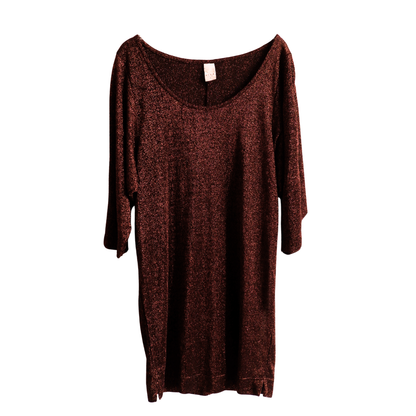 Koperkleurige shirt dress