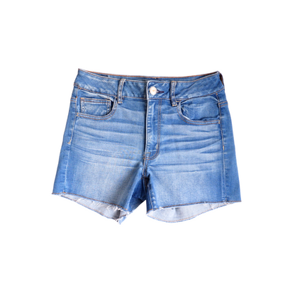 Blauwe korte jeansbroek