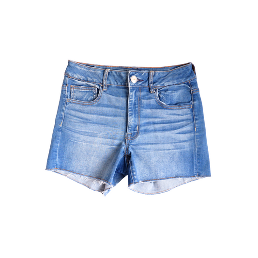 Blauwe korte jeansbroek
