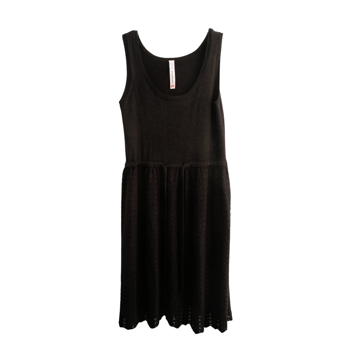 Zwarte gebreide jurk