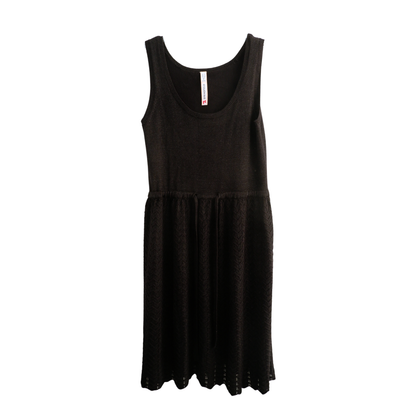 Zwarte gebreide jurk