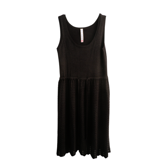 Zwarte gebreide jurk