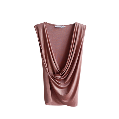 Zalmroze glitter top