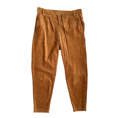 Bruine ribfluwelen broek