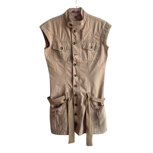Beige overvest/kleedje