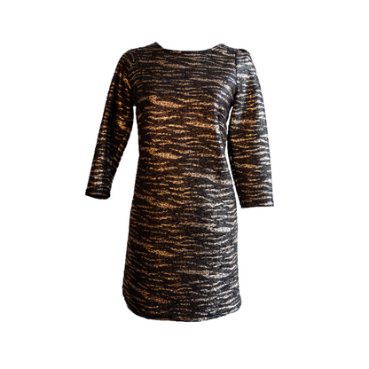 Blinkende jurk met luipaardprint