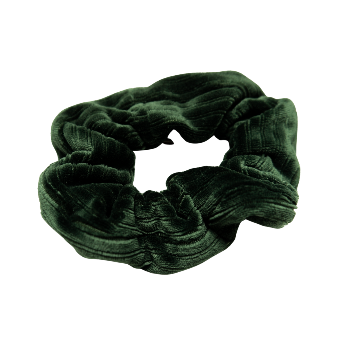 Scrunchie donkergroen velours
