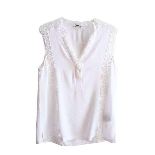 Witte topje met kant
