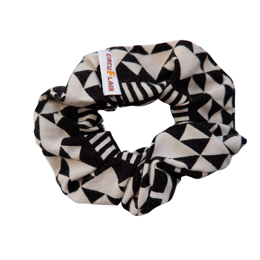 Scrunchie zwart wit