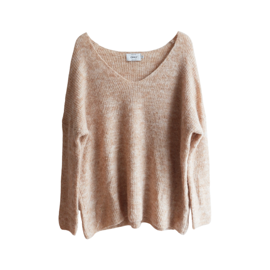Beige sweater met alpacawol
