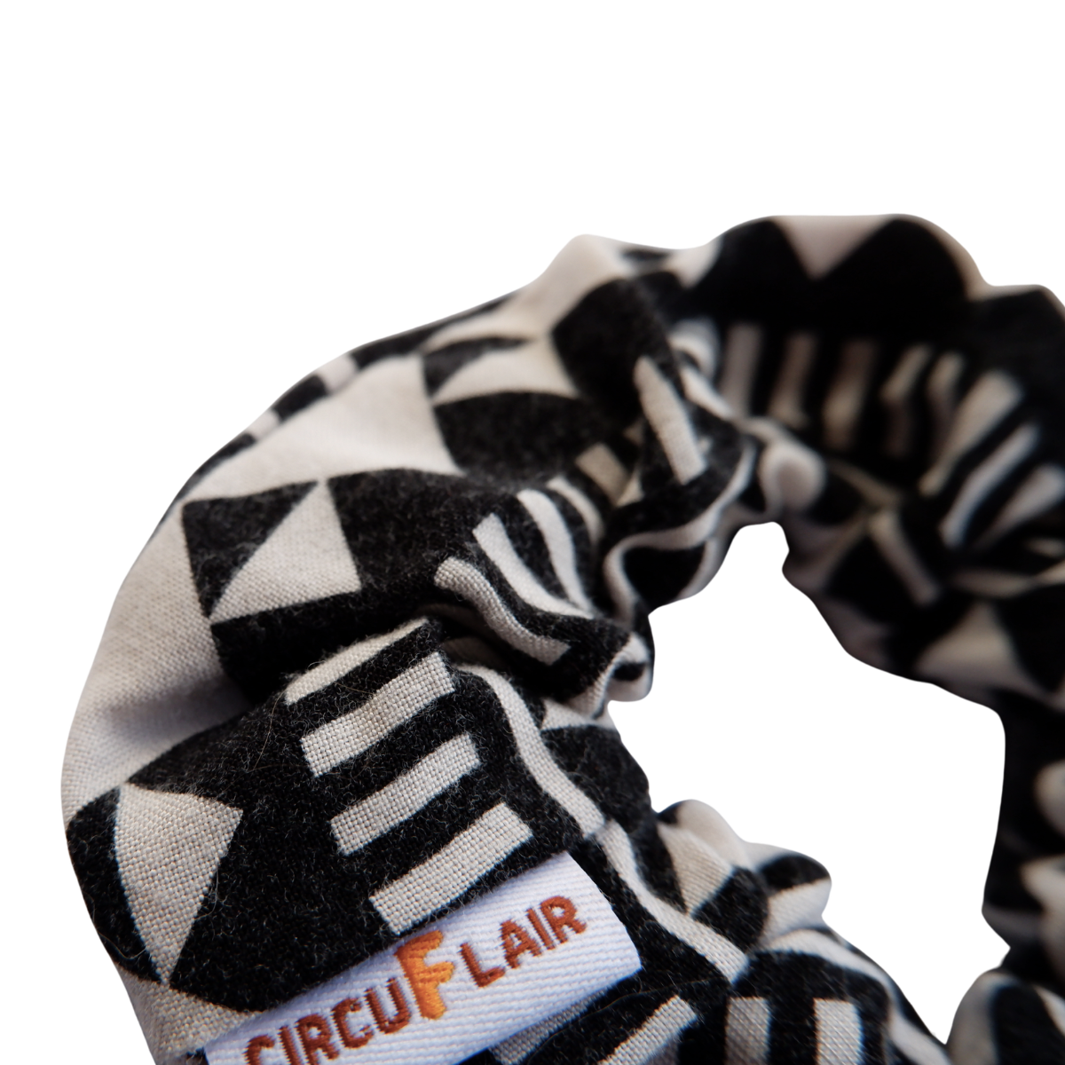 Scrunchie zwart wit