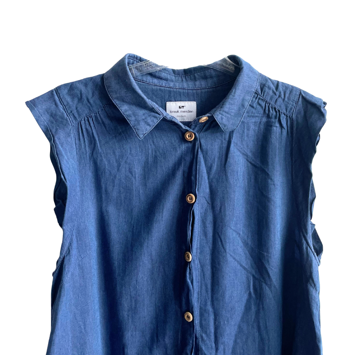 Blauw luchtig katoenen kleed