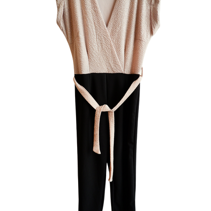 Zwarte/beige broekpak met glitter