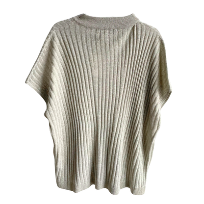 Beige/witte shirt met glitters