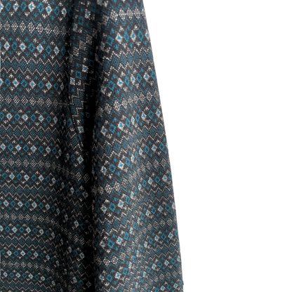 Zwart winterkleed met turquoise en glitter