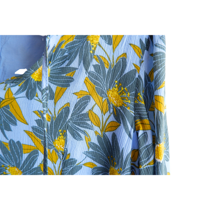 Blauwe bloemenjurk