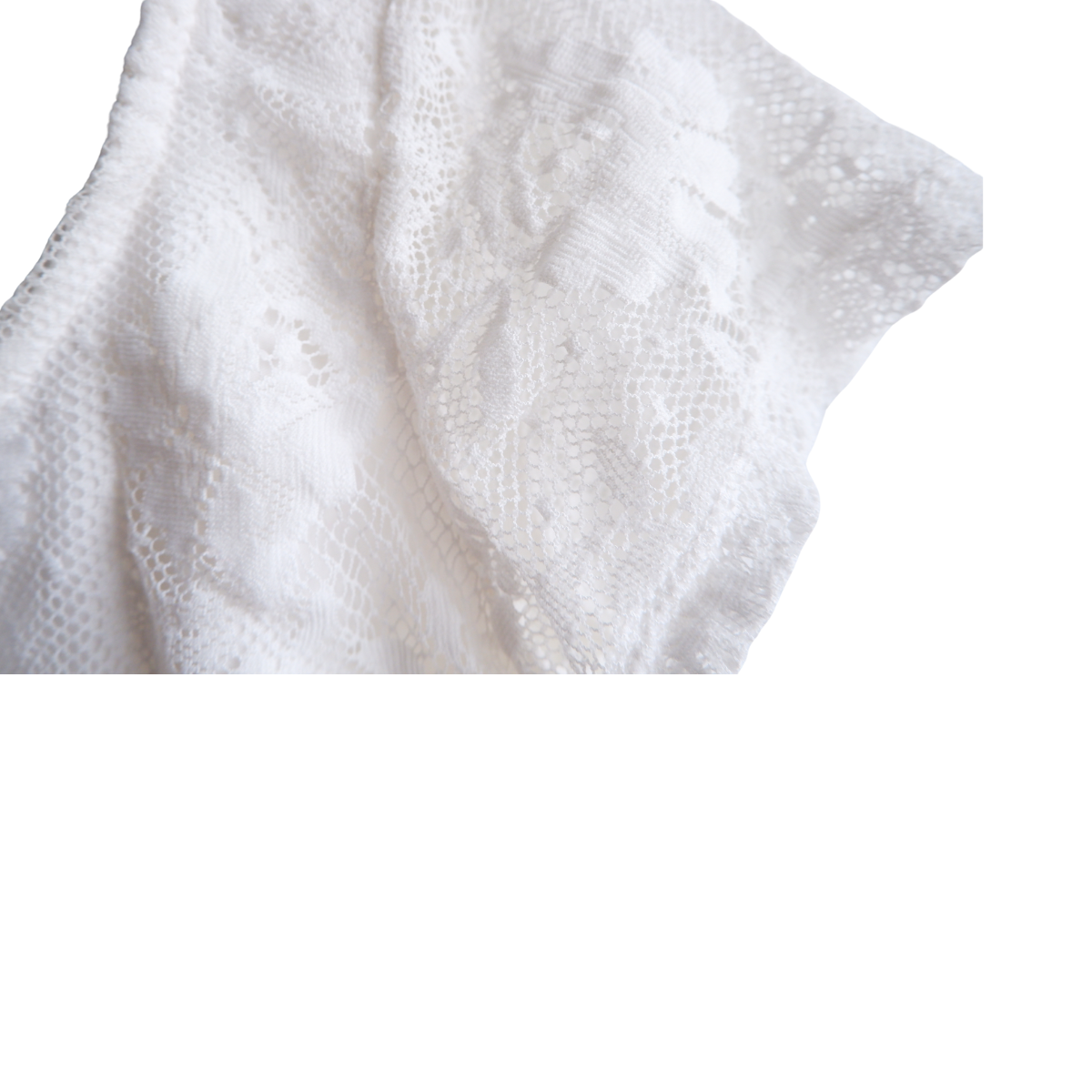 Witte croptop met kant