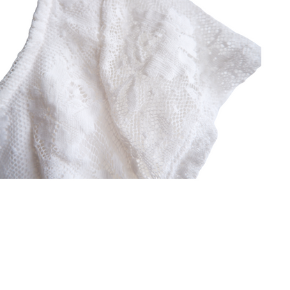 Witte croptop met kant