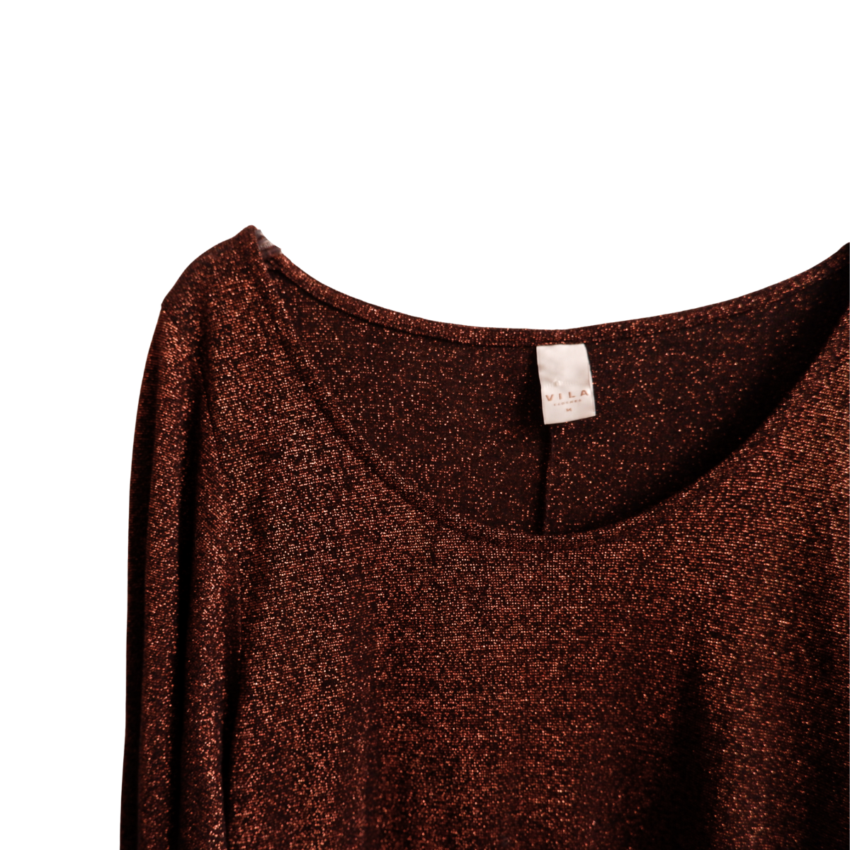 Koperkleurige shirt dress