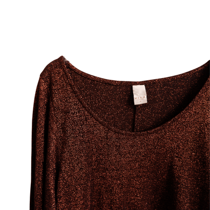 Koperkleurige shirt dress