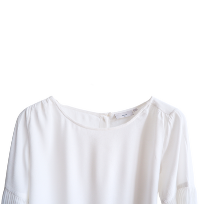 Witte blouse met plooien