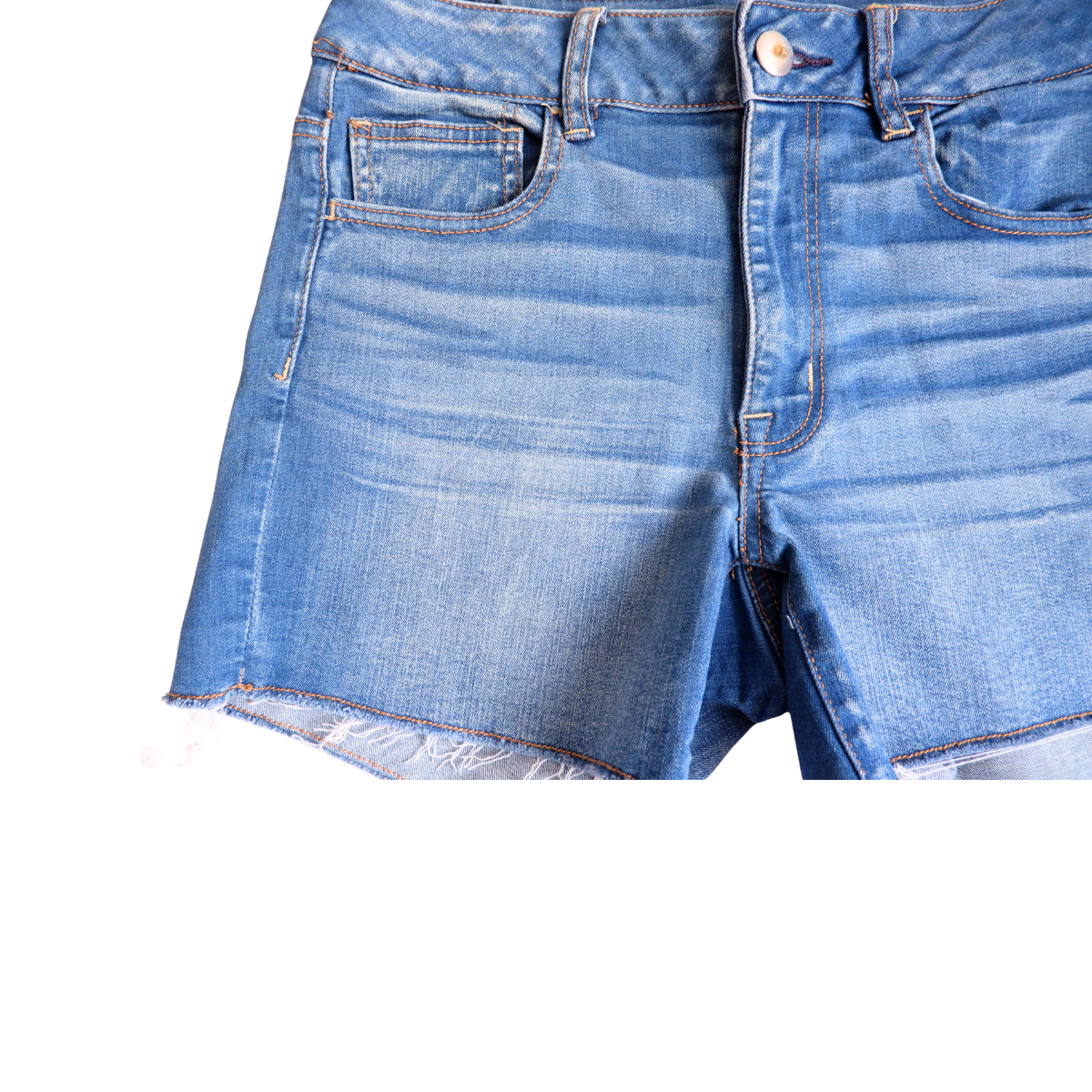 Blauwe korte jeansbroek