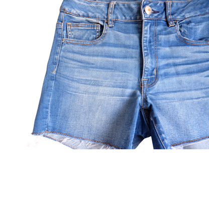 Blauwe korte jeansbroek