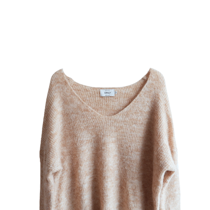 Beige sweater met alpacawol