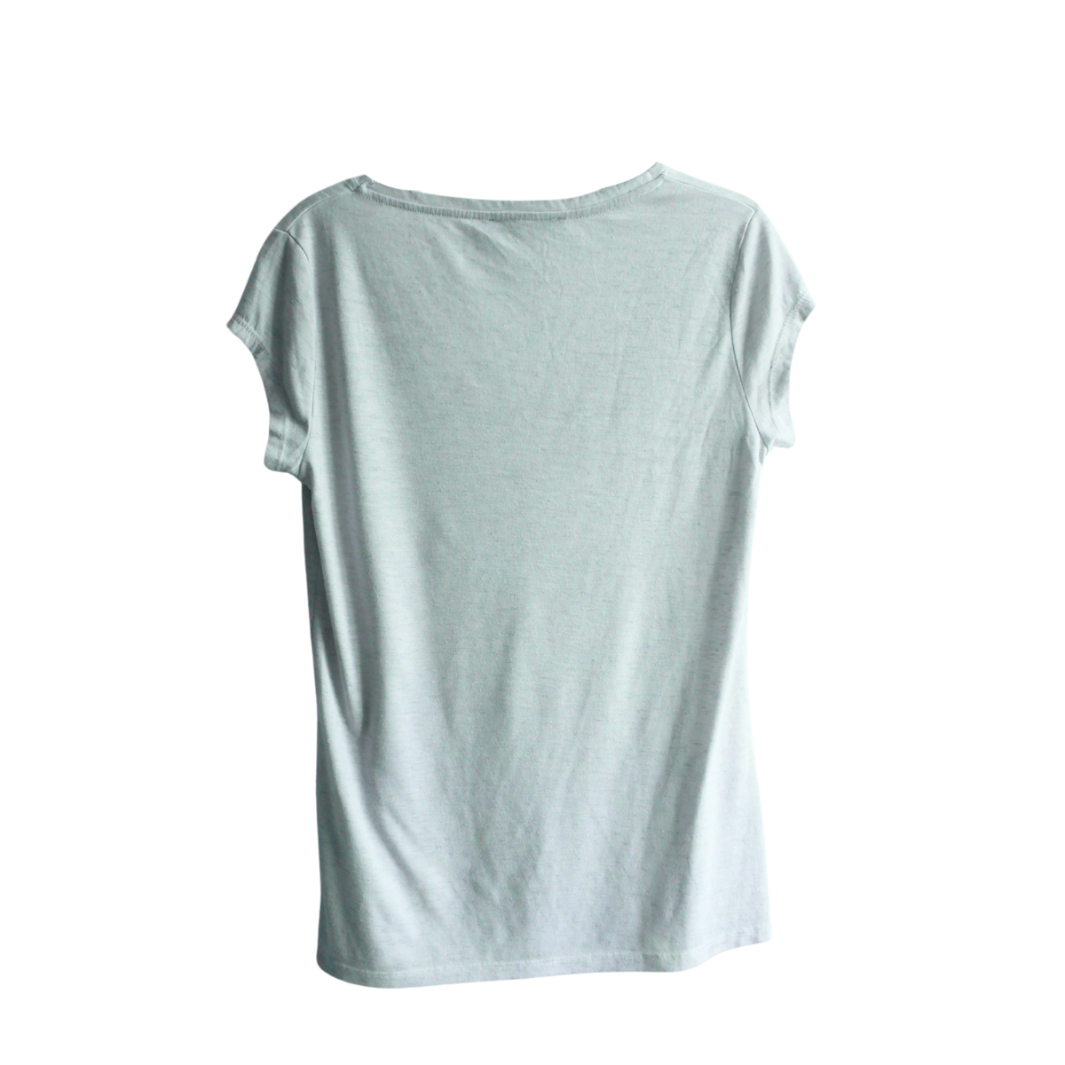 Lichtblauwe shirt met lichte glitter in