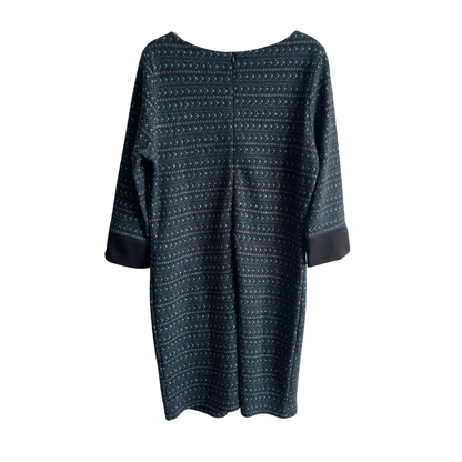 Zwart winterkleed met turquoise en glitter