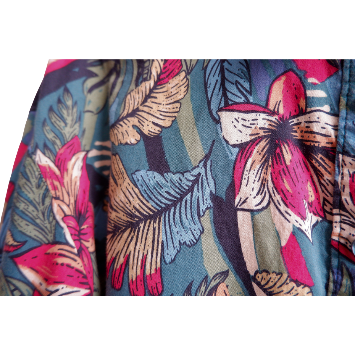 Blauw/groen hemd met bloemen Pepe Jeans