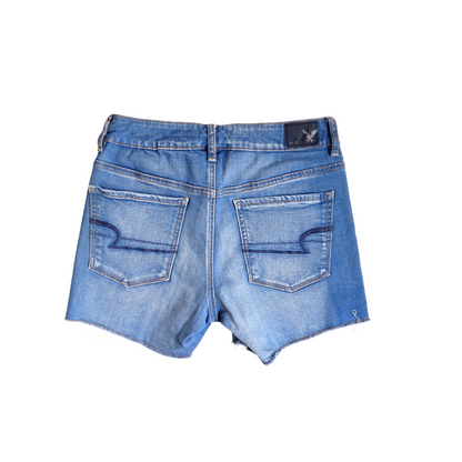 Blauwe korte jeansbroek