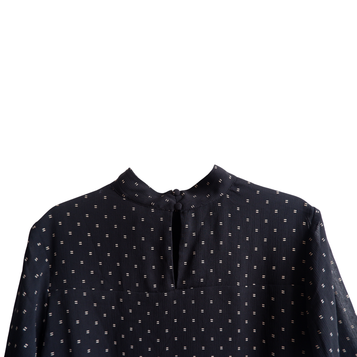 Zwarte blouse met patroon