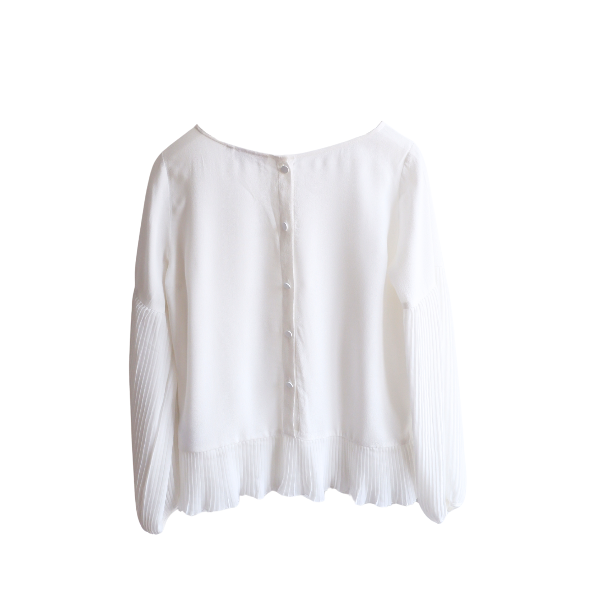 Witte blouse met plooien