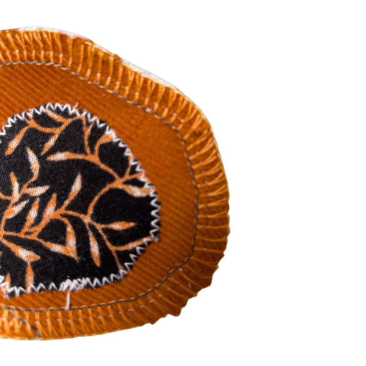 Scrunchie oranje ribfluweel