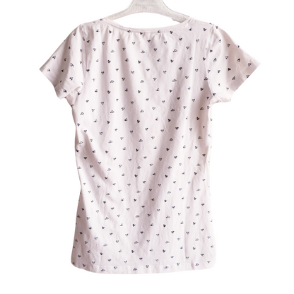 Witte T-shirt met hartjes