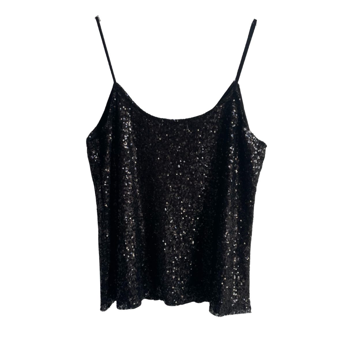 Zwarte glitter top