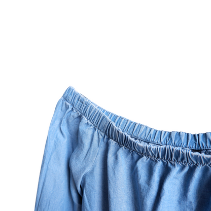 blauwe jeans blouse