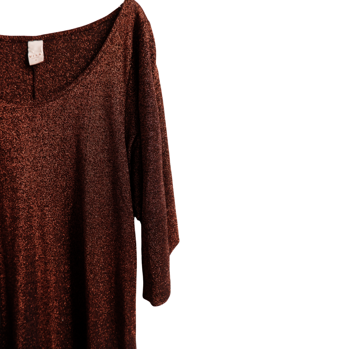 Koperkleurige shirt dress