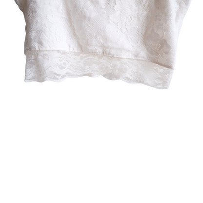 Witte croptop met kant
