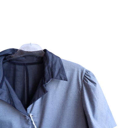 Blauwe blouse omkeerbaar Seraphine Gent