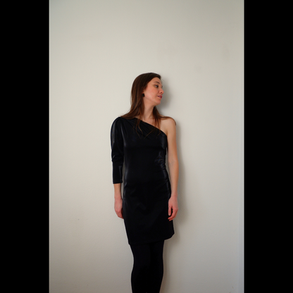 Zwarte jurk met glans