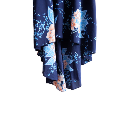 Blauwe zomerjurk bloemen NIEUWSTAAT