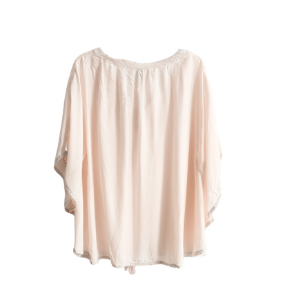 Gebroken witte wijde blouse