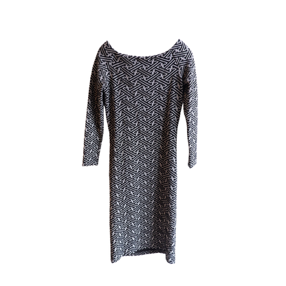 Zwart witte lange jurk NIEUWSTAAT